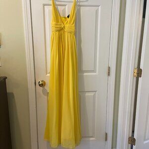 Lulu's Yellow sleeveless maxi dress for prom or cocktail party size small